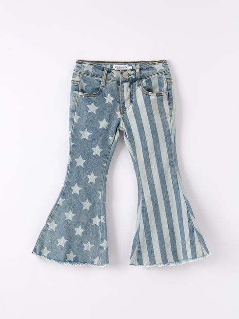 4th-of-july-patriotic-star-stripe-flare-jeans Rylee Faith Designs - Sophia's StyleJeans-1